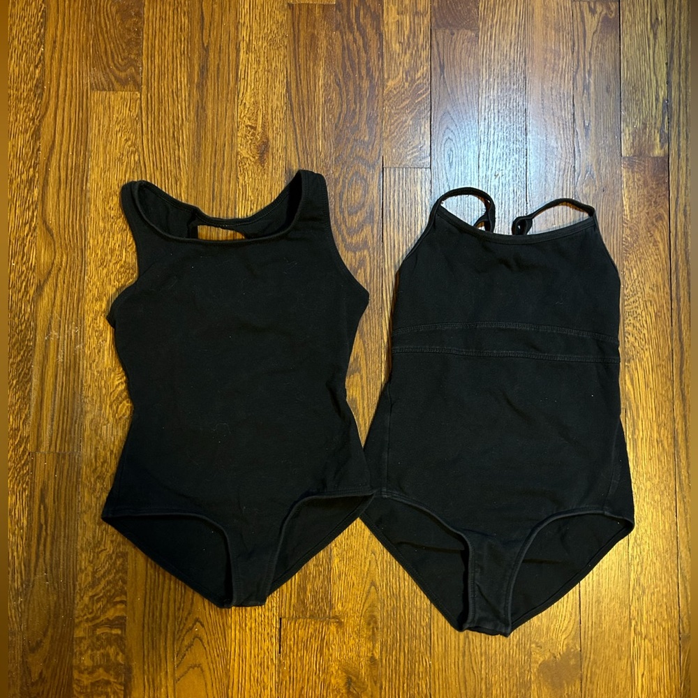 Bundle of 2 Black Dance Leotards